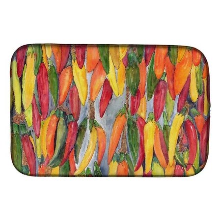 CAROLINES TREASURES Carolines Treasures 8893DDM Hot Peppers Dish Drying Mat 8893DDM